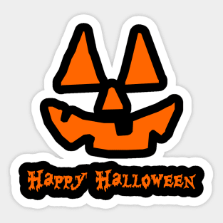 Happy Halloween - Pumpkin Face Sticker